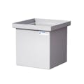 26 Gallon Natural LLDPE Rectangular Tamco® Heavy-Duty Tank with Internal Flange - 18" L x 18" W x 18" Hgt. (Cover Sold Separately)