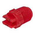 50° Red PVDF Bex® F Series 1/4" MNPT Spray Nozzle - Size 15