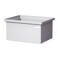 22 Gallon Natural LLDPE Rectangular Tamco® Heavy-Duty Tank with Internal Flange - 24" L x 18" W x 12" Hgt. (Cover Sold Separately)