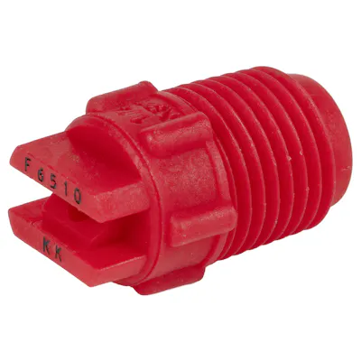 65° Red PVDF Bex® F Series 1/4" MNPT Spray Nozzle - Size 10