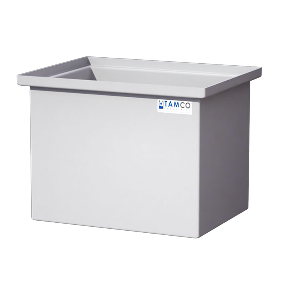 14 Gallon Natural LLDPE Rectangular Tamco® Heavy-Duty Tank with