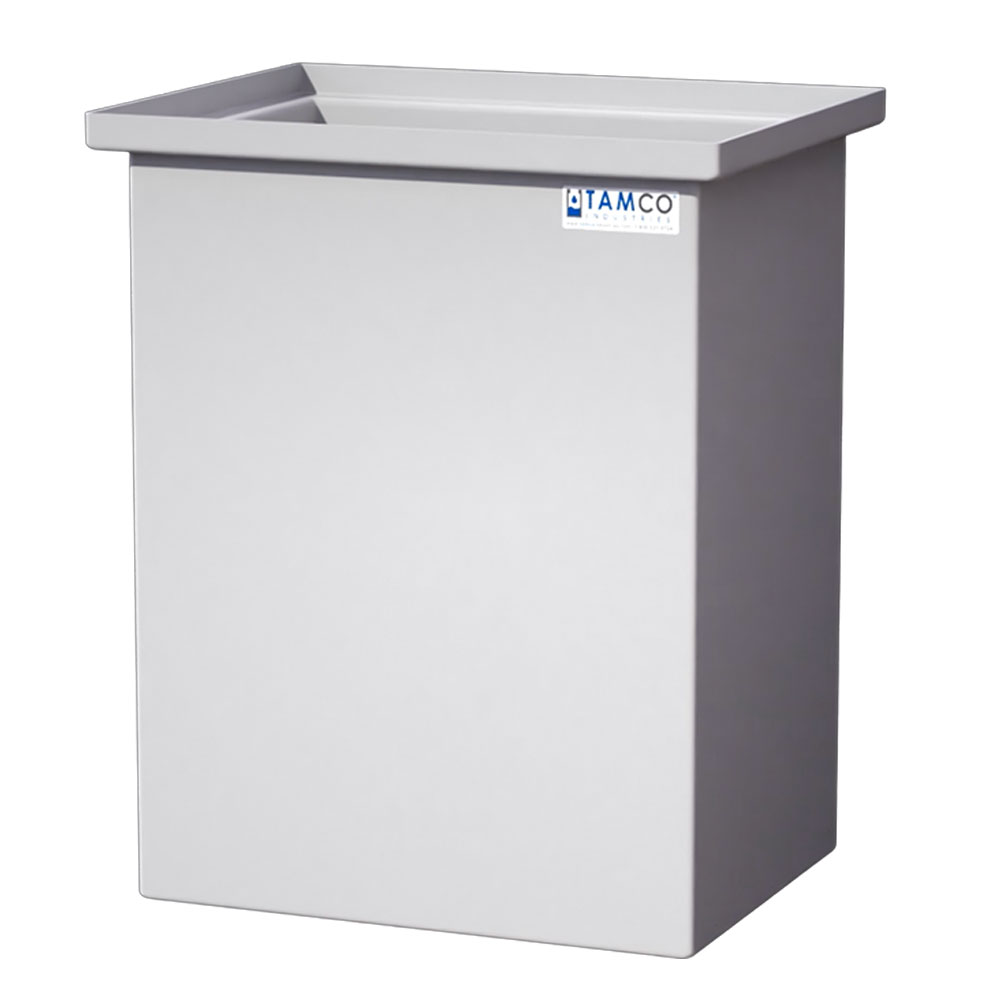 60 Gallon Natural LLDPE Rectangular Tamco® Heavy-Duty Tank with