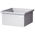 30 Gallon Natural LLDPE Rectangular Tamco® Heavy-Duty Tank with Internal Flange - 24" L x 24" W x 12" Hgt. (Cover Sold Separately)