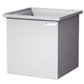60 Gallon Natural LLDPE Rectangular Tamco® Heavy-Duty Tank with Internal Flange - 24" L x 24" W x 24" Hgt. (Cover Sold Separately)