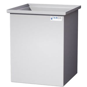 75 Gallon Natural LLDPE Rectangular Tamco® Heavy-Duty Tank with Internal Flange - 24" L x 24" W x 30" Hgt. (Cover Sold Separately)