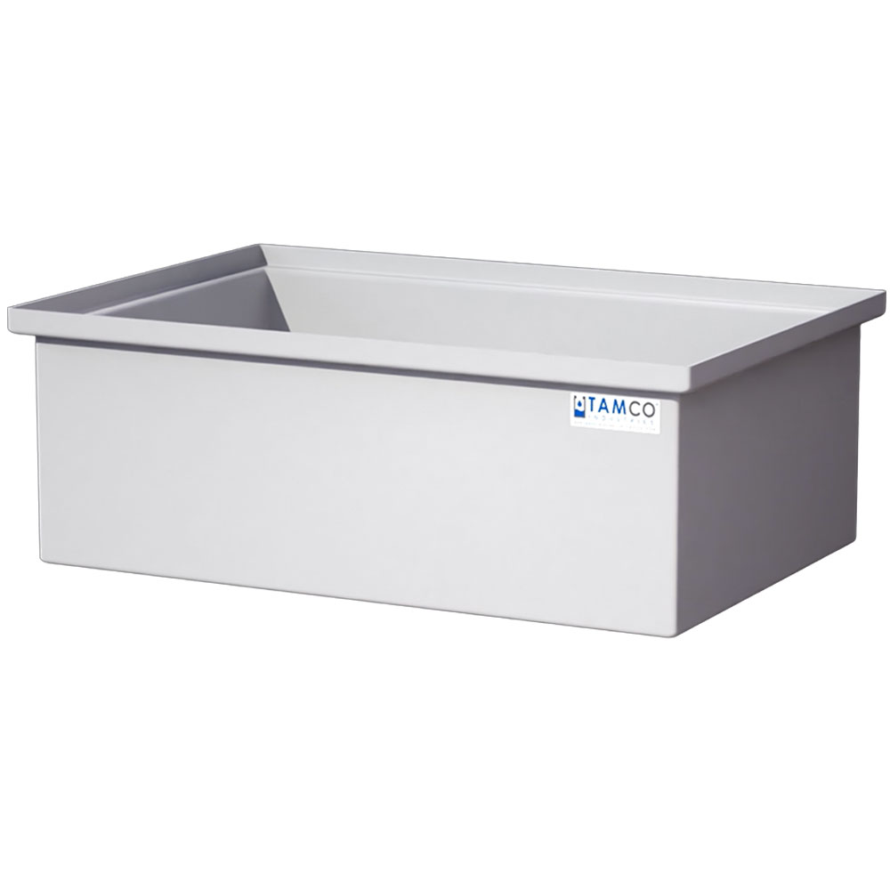 45 Gallon Natural LLDPE Rectangular Tamco® Heavy-Duty Tank with