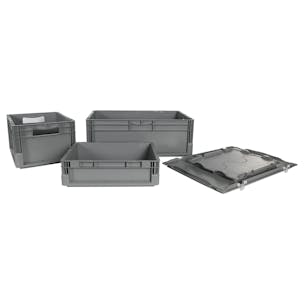 Small Gray Stack N' Nest Bins, 3-Pack