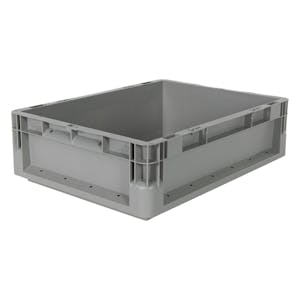 16" L x 12" W x 4.5" Hgt. Schaefer Lightweight Straight Walled Gray Container