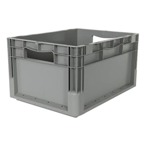 16" L x 12" W x 8.5" Hgt. Schaefer Lightweight Straight Walled Gray Container