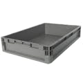 24" L x 16" W x 4.75" Hgt. Schaefer Lightweight Straight Walled Gray Container