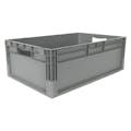 24" L x 16" W x 8.5" Hgt. Schaefer Lightweight Straight Walled Gray Container