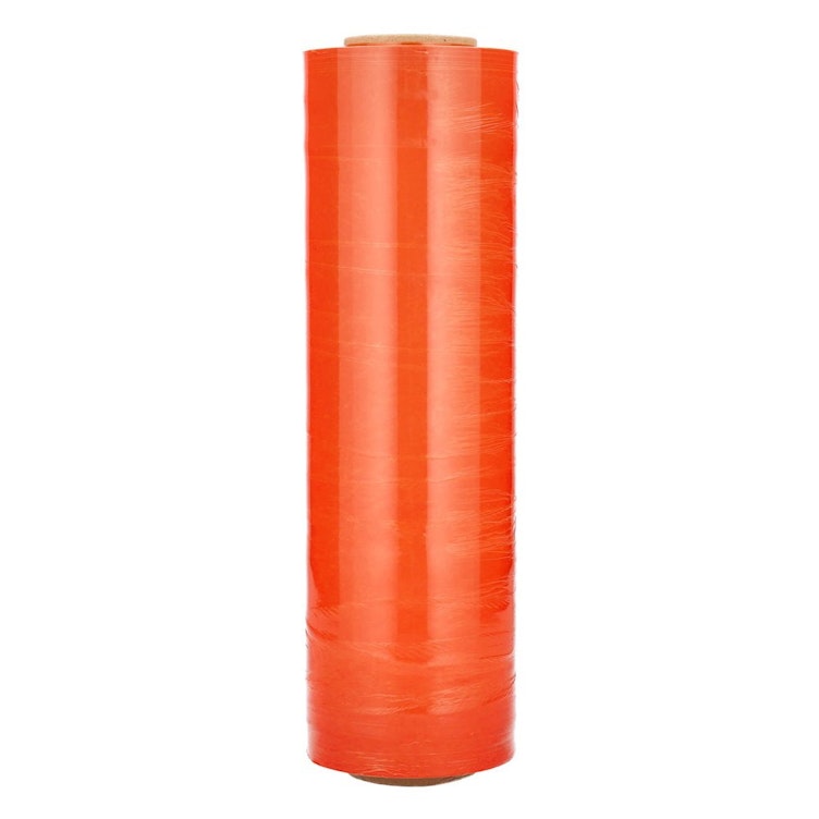 60 Gauge 18" x 2000' Orange Stretch Wrap (Dispenser Sold Separately)