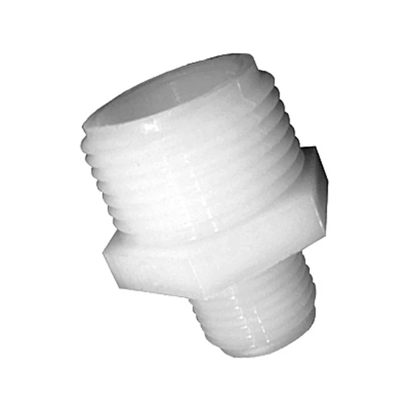 3/4" MGHT x 11/16" UNF Male Natural Nylon Reducing Nipple