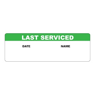 "Last Service" Rectangular Labels