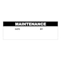 "Maintenance" with "Date" & "By" Blocks Rectangular Water-Resistant Polypropylene Write-On Label with Black Header - 3" x 1"