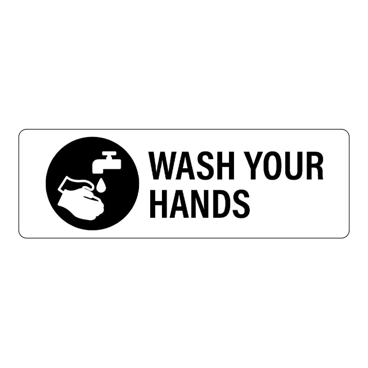 "Wash Your Hands" Rectangular Labels