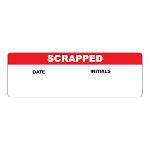 "Scrapped" Rectangular Labels