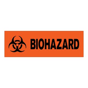 "Biohazard" Rectangular Labels