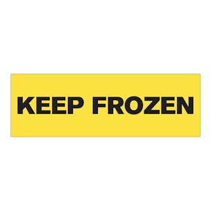"Keep Frozen" Rectangular Labels