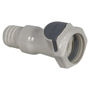 3/4" In-Line Hose Barb FFC35 Series Polysulfone Coupling Body - Straight Thru (Insert Sold Separately)