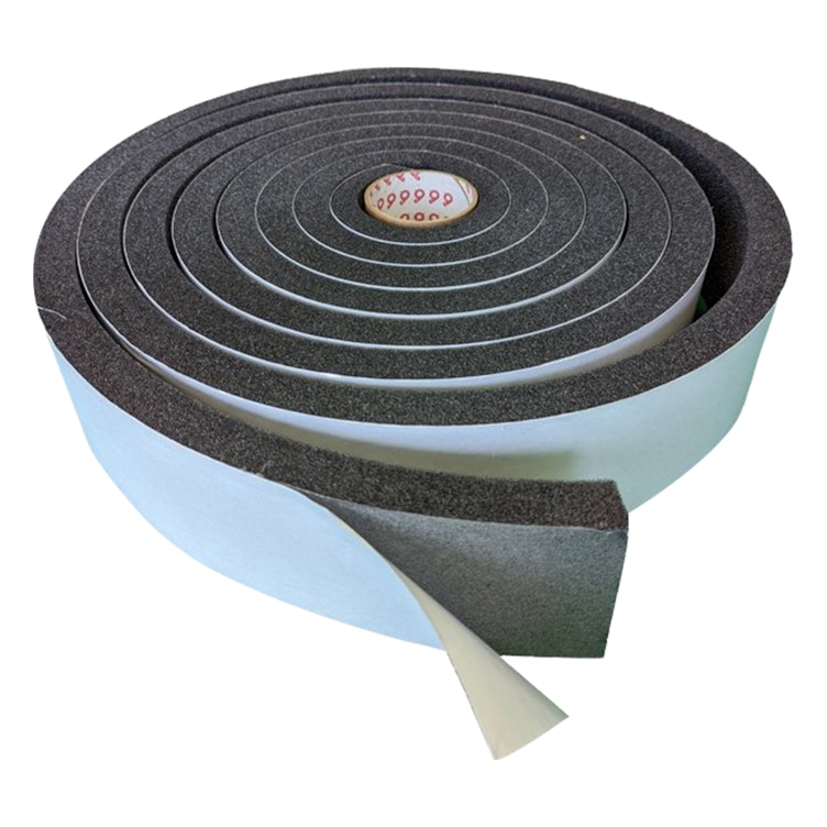 3/8" x 1" Black Polyurethane Foam Tape - 50' Roll