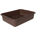 Brown HDPE Utility Bus Tote - 20" L x 15" W x 5" Hgt. (Lid Sold Separately)