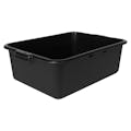 Black HDPE Utility Bus Tote - 20" L x 15" W x 7" Hgt. (Lid Sold Separately)