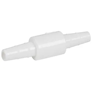 5/16" to 1/4" Tapered Tube ID x 5/16" to 1/4" Tapered Tube ID Natural Polyethylene Vacuum Check Valve - 3/4" Connection L