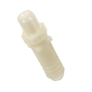1/2" Hose Barb x 11/16" UN Nylon Adapter with Hex Lock Nut