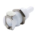 1/4" Hose Barb NSF-listed PLC Series Acetal Panel Mount Body - Shutoff (Insert Sold Separately)
