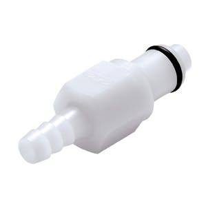 1/4" In-Line Hose Barb NSF-listed PLC Series Acetal Insert - Shutoff (Body Sold Separately)