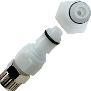 3/8" OD In-line Ferruleless PTF NSF-Listed APC Series Acetal Insert - Shutoff (Body Sold Separately)