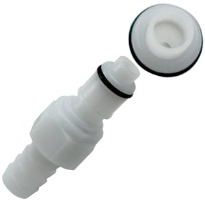 3/8" In-line Hose Barb NSF-Listed APC Series Acetal Insert - Shutoff (Body Sold Separately)