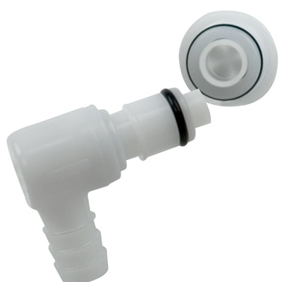 1/4" In-line Hose Barb NSF-Listed APC Series Acetal Elbow Insert - Shutoff (Body Sold Separately)