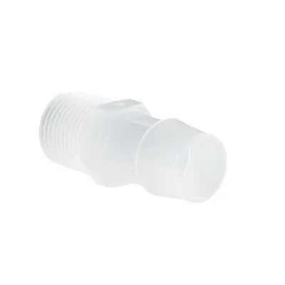 3/4" Tube ID x 1/2" NPT Natural Polypropylene Threaded Adapter