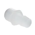 3/4" Tube ID x 3/4" NPT Natural Polypropylene Threaded Adapter
