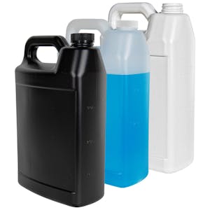 32 oz. Natural HDPE F-Style Jug with 33/400 White Ribbed CRC Cap with F217 Liner