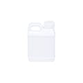 8 oz. White HDPE F-Style Jug with 28/400 White Ribbed Cap with F217 Liner