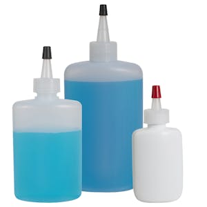 LDPE Oval Bottles with Yorker Dispensing Caps
