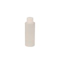 6 oz. Natural HDPE Cylindrical Sample Bottle with 24/410 White Ribbed Cap with F217 Liner