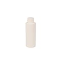 6 oz. White HDPE Cylindrical Sample Bottle with 24/410 White Ribbed Cap with F217 Liner
