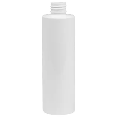 12 oz. White HDPE Cylindrical Sample Bottle with 24/410 Neck (Cap Sold Separately)