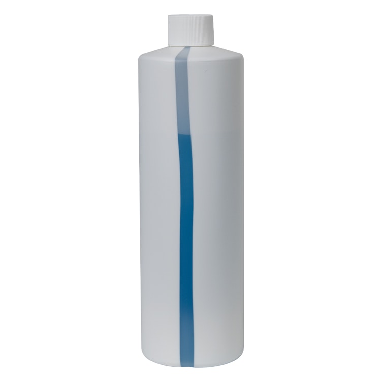 HDPE Easy-View Stripe Cylindrical Bottles with Plain Caps