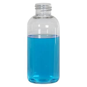 4 oz. Clear PET Traditional Boston Round Bottle with 24/410 Neck (Cap Sold Separately)