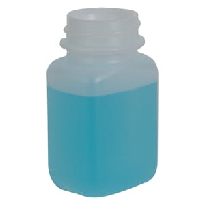 2 oz. Natural HDPE Wide Mouth Oblong Bottle with 33/400 Neck (Cap Sold Separately)