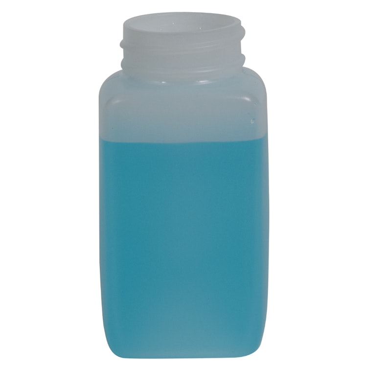4 oz. Natural HDPE Wide Mouth Oblong Bottle with 38/400 Neck (Cap Sold Separately)