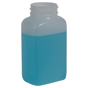 5 oz. Natural HDPE Wide Mouth Oblong Bottle with 38/400 Neck (Cap Sold Separately)