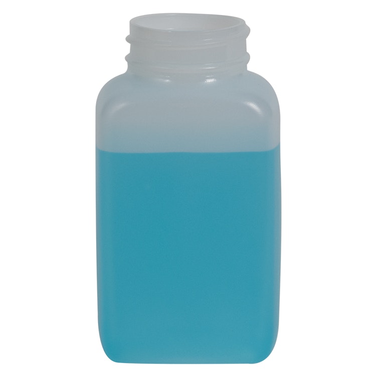 5 oz. Natural HDPE Wide Mouth Oblong Bottle with 38/400 Neck (Cap Sold Separately)