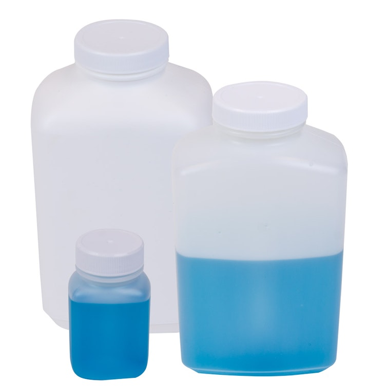 Wide Mouth Oblong HDPE Bottles & Caps