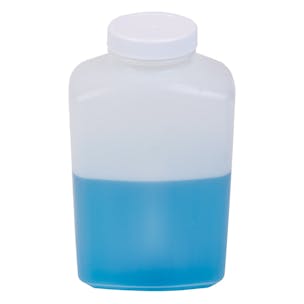 Wide Mouth Oblong HDPE Bottles with Plain Caps